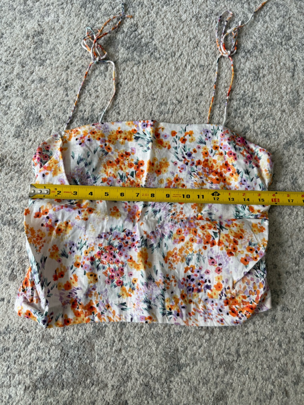 H&M Floral Crop Top with Tie Straps - Picture 5 of 8